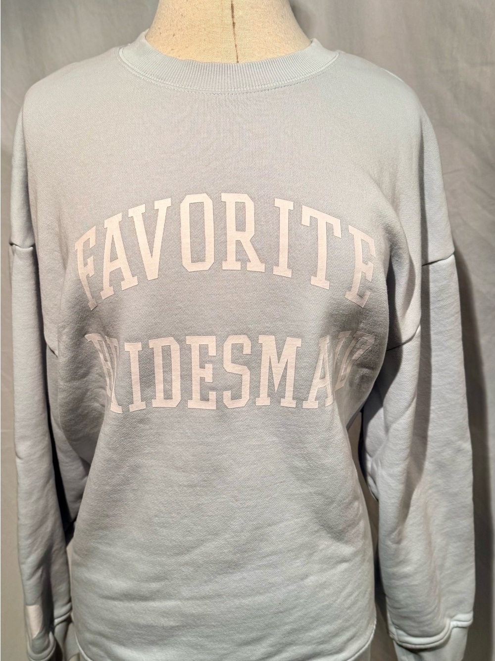 FAVORITE DAUGHTER Pale Blue Pullover Sweatshirt size Medium